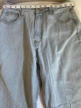Womens Light Wash Wide Leg Jeans BaeVely Size M